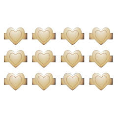 We R Makers - Charm Staples - Heart - Gold
