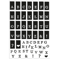 Sizzix + 49 and Market - Facas de Corte + Carimbos Tab Stamp Alpha na internet