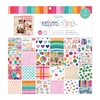 Shimelle Laine Design - Coleção Reasons To Smile - Bloco de Papéis para Scrapbook 30,5x30,5cm 48 folhas