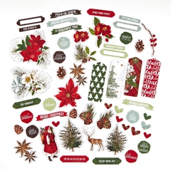 49 and Market - Coleção Evergreen Season - Die cuts Chipboards