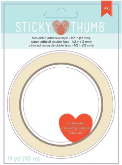 American Crafts- Fita adesiva dupla face 1/2 polegadas (12mm)