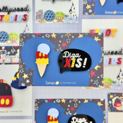 Lemon Scrapbook - Coleção Parque de Diversões 3 - Acrílico Sorvete + Diga Xis!