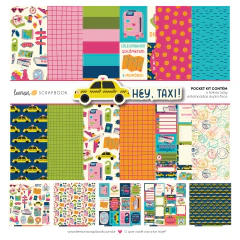Lemon Scrapbook - Coleção Hey, Taxi! - Kit 6 papeis para Scrapbook PRÉ-VENDA