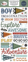 Echo Park - Coleção That's My Boy - Chipboards Words - comprar online