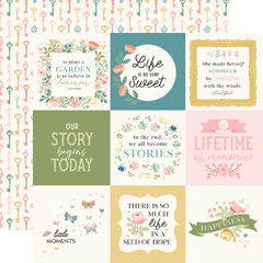 Imagem do Carta Bella - Coleção Secret Garden- Kit 12 Papéis para Scrapbook + Adesivos