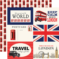 Carta Bella - Coleção London - Kit 12 Papéis para Scrapbook + Adesivos - Scrapbook Life - Materiais para Scrapbook