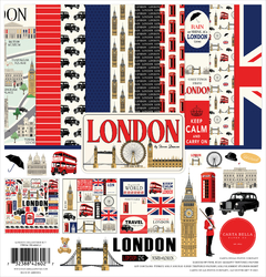 Carta Bella - Coleção London - Kit 12 Papéis para Scrapbook + Adesivos