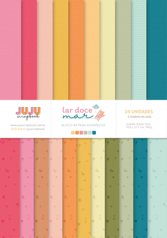 Juju Scrapbook - Coleção Lar Doce Mar - Bloco de Papéis para Scrapbook A5 - comprar online