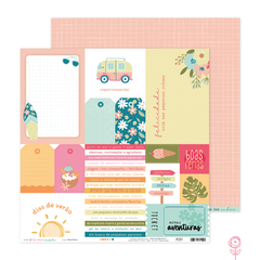 Juju Scrapbook - Coleção Lar Doce Mar - Papel para Scrapbook - Papel Boas Férias - comprar online