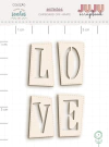 Juju Scrapbook - Coleção Terra dos Sonhos - Chipboard Off-white Love