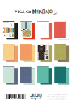 Juju Scrapbook - Coleção Vida de Menino - Bloco de Papéis para Scrapbook A5 na internet