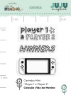 Juju Scrapbook - Coleção Vida de Menino - Carimbo Mini Player 1 e Player 2 - comprar online