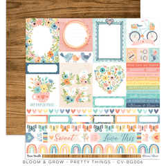 Imagem do Cocoa Vanilla - Coleção Bloom & Grow - Kit 6 Papéis para Scrapbook