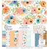Cocoa Vanilla - Coleção Bloom & Grow - Kit 12 Papéis para Scrapbook + Adesivos
