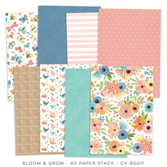 Cocoa Vanilla - Coleção Bloom & Grow - Kit 32 Papéis para Scrapbook tamanho 15x21 cm - comprar online