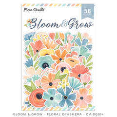 Cocoa Vanilla - Coleção Bloom & Grow - Die cuts florais