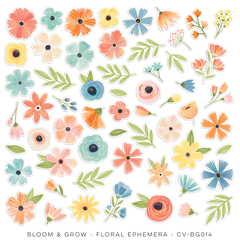 Cocoa Vanilla - Coleção Bloom & Grow - Die cuts florais - comprar online