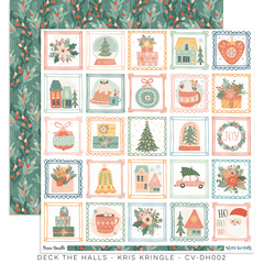 Cocoa Vanilla - Coleção Deck the Halls - Kit 12 Papéis para Scrapbook + Adesivos - loja online