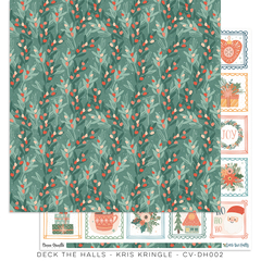 Imagem do Cocoa Vanilla - Coleção Deck the Halls - Kit 12 Papéis para Scrapbook + Adesivos