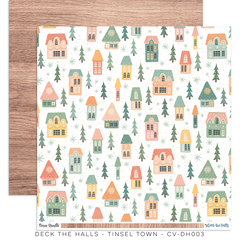 Cocoa Vanilla - Coleção Deck the Halls - Kit 12 Papéis para Scrapbook + Adesivos