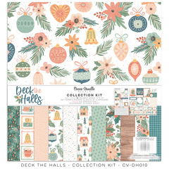 Cocoa Vanilla - Coleção Deck the Halls - Kit 12 Papéis para Scrapbook + Adesivos