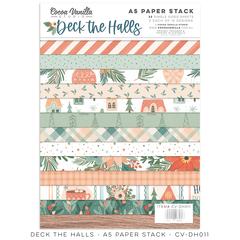 Cocoa Vanilla - Coleção Deck the Halls - Kit 32 Papéis para Scrapbook tamanho 15x21 cm