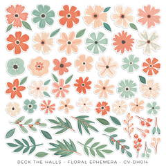 Cocoa Vanilla - Coleção Deck the Halls - Die cuts florais - comprar online