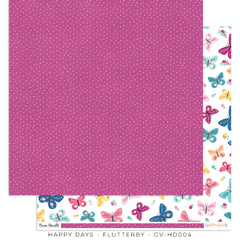 Cocoa Vanilla - Coleção Happy Days - Kit 16 Papéis para Scrapbook + Adesivos - Scrapbook Life - Materiais para Scrapbook