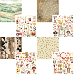 Carina Sartor Design - Coleção Encantos do Campo - Bloco de papéis 30,5x30,5cm 18 folhas - loja online