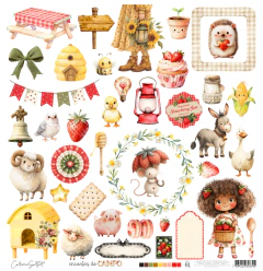Carina Sartor Design - Coleção Encantos do Campo - Papel dupla face ENC01 - comprar online
