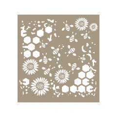 Carina Sartor Design - Coleção Encantos do Campo - STENCIL ABELHAS E GIRASSOL