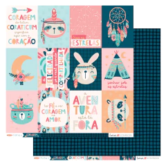 Imagem do Lemon Scrapbook - Coleção Coragem - Kit 6 papeis para Scrapbook