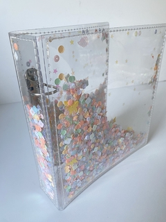 Imagem do ÁLBUM NACIONAL SHAKER ORIGINAL GI DEMELLO tamanho 21 x 23 cm - Tons menta, amarelo, coral e branco