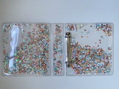ÁLBUM NACIONAL SHAKER ORIGINAL GI DEMELLO tamanho 21 x 23 cm - Tons menta, branco e rose gold na internet
