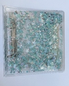 ÁLBUM NACIONAL SHAKER ORIGINAL GI DEMELLO tamanho 21 x 23 cm - Baby Boy - Tons menta, creme e prateado