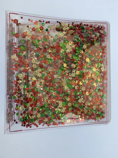 ÁLBUM NACIONAL SHAKER ORIGINAL GI DEMELLO tamanho 21 x 23 cm - Natal - Cores verde, vermelho e dourado