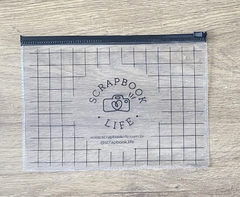 Scrapbook Life- Bolsa plástica 23x17cm - impressão em preto