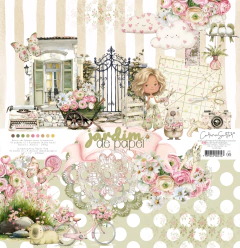 Carina Sartor Design - Coleção Jardim de Papel - Bloco de papéis 30,5x30,5cm 18 folhas