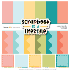 Lemon Scrapbook - Coleção Scrapbook Is A Lifestyle - Kit 6 papeis básicos para Scrapbook - comprar online
