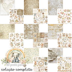 Carina Sartor Design - Coleção Le Petit Poa - Bloco de papéis 30,5x30,5cm 18 folhas - Scrapbook Life - Materiais para Scrapbook