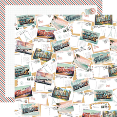 Echo Park - Coleção Let's Take The Trip - Kit 12 Papéis para Scrapbook + Adesivos - comprar online