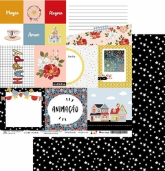 My Memories Crafts - Coleção Minha Diversão - Bloco de Papéis para Scrapbook 30,5x30,5 cm - Scrapbook Life - Materiais para Scrapbook