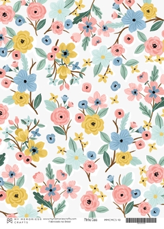 My Memories Crafts - Coleção Minha Casa - Papel vegetal A4 floral