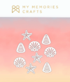 My Memories Crafts - Coleção Meu Dia de Verão -Mini Conchas em Acrílico Branco - comprar online
