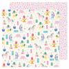 Pebbles - Coleção All The Cake - Papel para Scrapbook - Party Animals 34022062