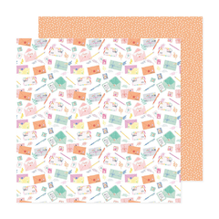 Celes Gonzalo Design - Coleção Rainbow Avenue - Papel para Scrapbook - Happy Mail 34025850