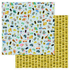 American Crafts - Coleção Coast-To-Coast - Papel para Scrapbook - Road Trip 34025920