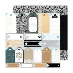 American Crafts - Coleção A Perfect Match - Papel para Scrapbook - Black Tie 34025945
