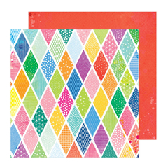 Vicky Boutin Design - Coleção Bold Bright - Kit 24 Papéis para Scrapbook + Bolsa Plástica - Scrapbook Life - Materiais para Scrapbook