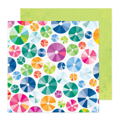 Vicky Boutin Design - Coleção Bold Bright - Kit 24 Papéis para Scrapbook + Bolsa Plástica